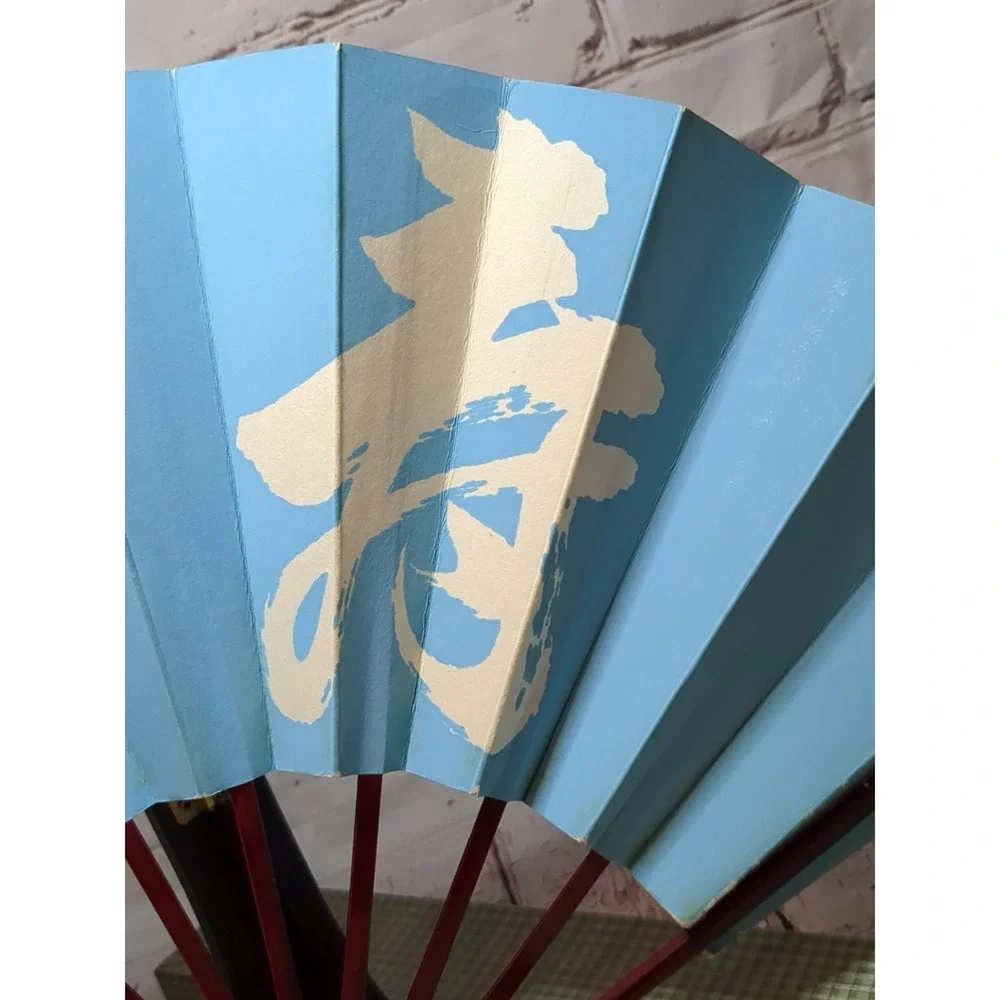 Pair Of VTG Japanese Maiogi Folding Dance Fan Lightly Used in Original Packaging